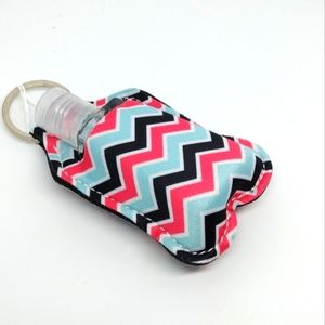 Zig zag sanitizer keychain